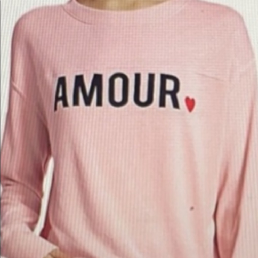 Sundry Amour Cozy Light Pink Sweatshirt size 3 Large